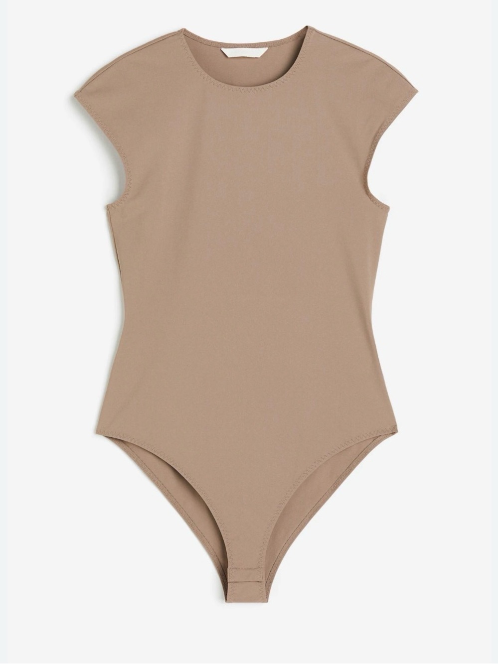 H&M women’s One-Piece Bodysuit size S color dark nude